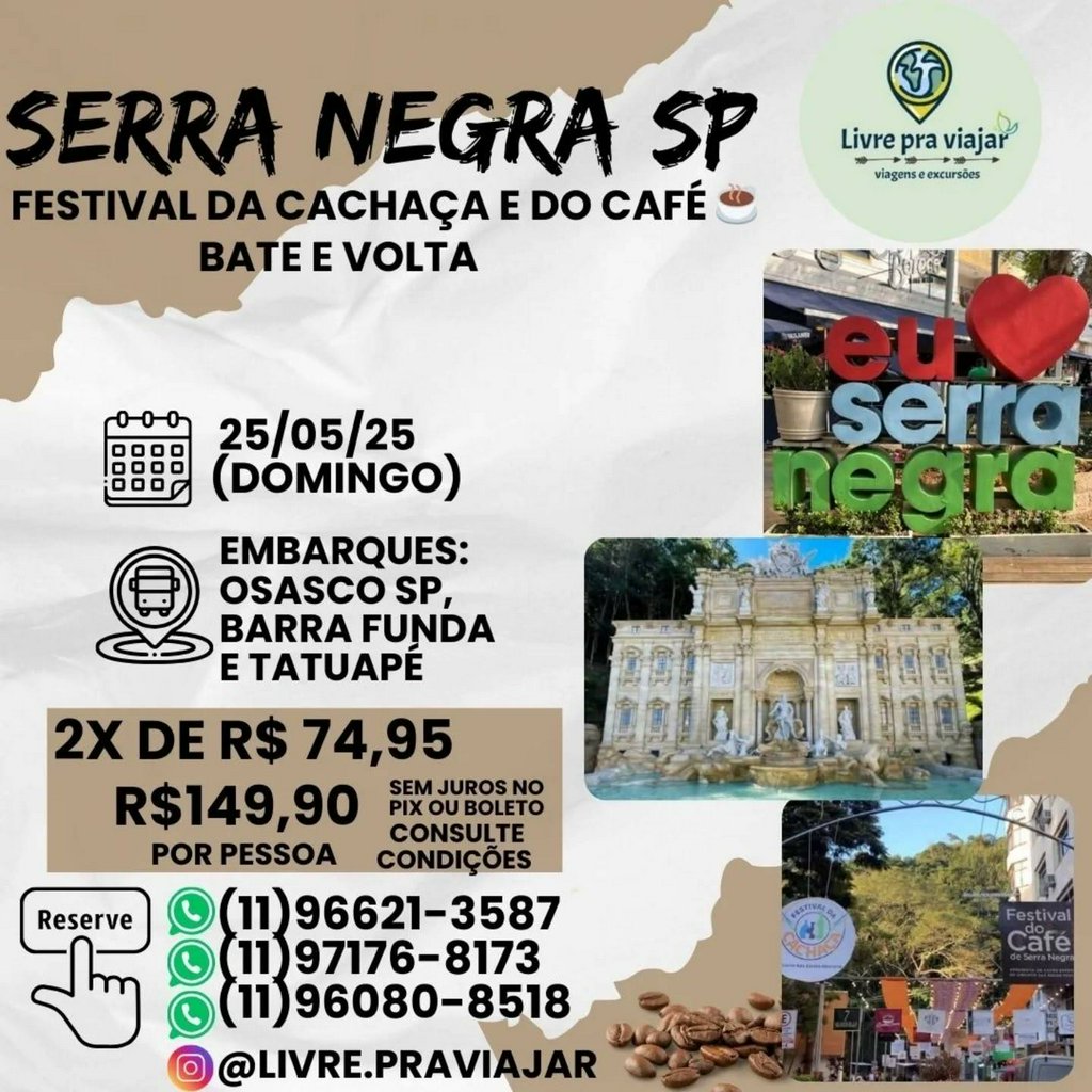 Excursão P/ Serra Negra – SP
