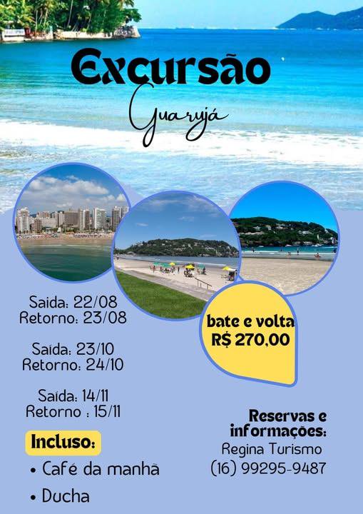  Excursão para o Guarujá – Bate e Volta